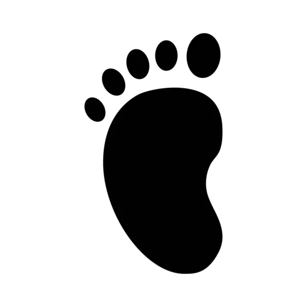 Barefoot Vector Glyph Flat Icon — 스톡 벡터