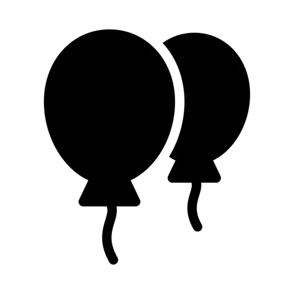 Μύγα Μπαλόνι Διάνυσμα Glyph Επίπεδη Εικονίδιο — Διανυσματικό Αρχείο