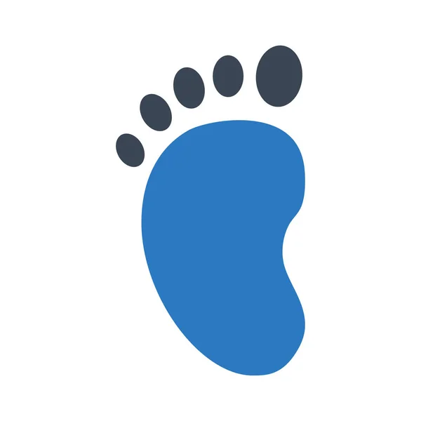 Barefoot Vector Glyph Color Icon — 스톡 벡터