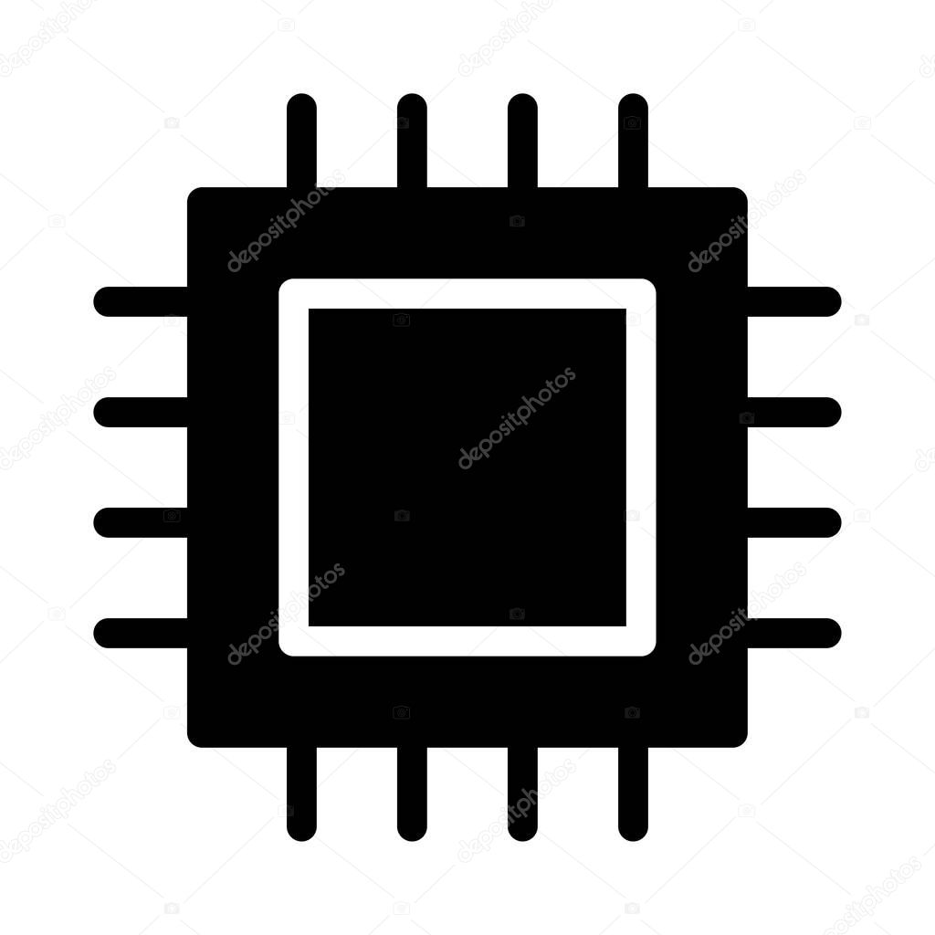 Chip vector glyph flat icon