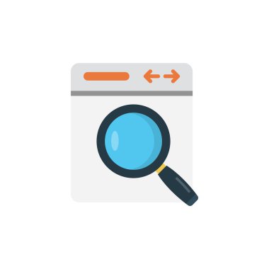  tarayıcı vektörü düz simgesi