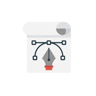 belge vektörü düz simgesi