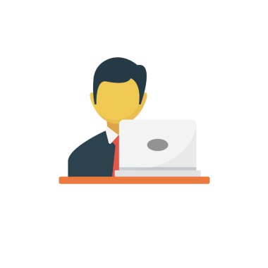 dizüstü bilgisayar vektörü Düz simgesi