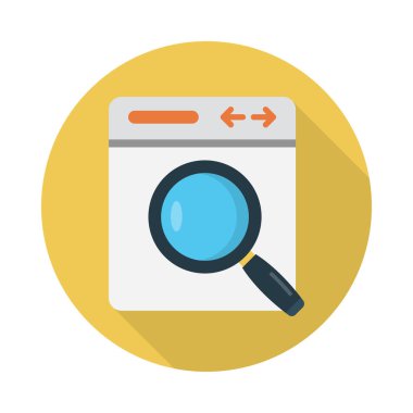  tarayıcı vektörü düz simgesi