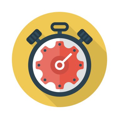 saat vektörü düz simgesi