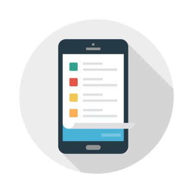 Liste vektörü düz simgesi