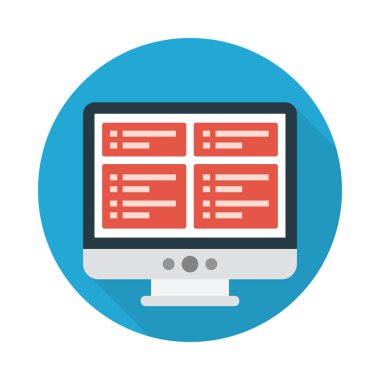 Lcd vektör düz simgesi