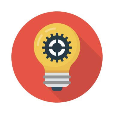 ampul vektörü düz simgesi