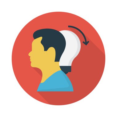 baş vektör düz simgesi