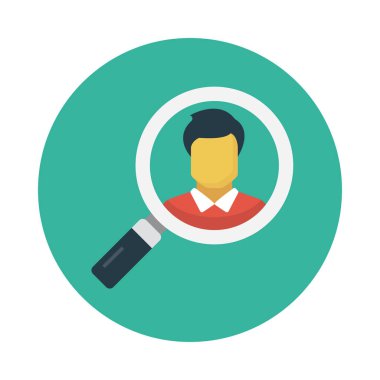 arama vektörü düz simgesi