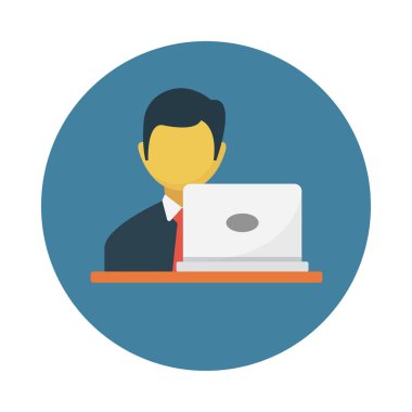 avatar vektör düz simgesi