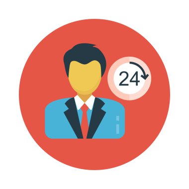 saat vektörü düz simgesi