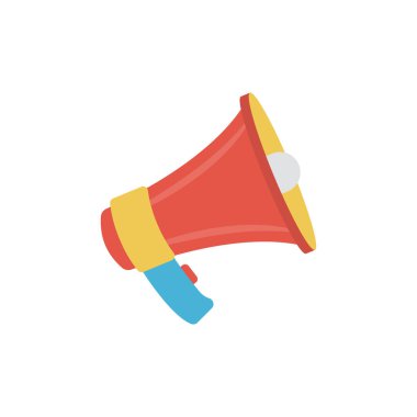 megafon vektör düz renk simgesi 