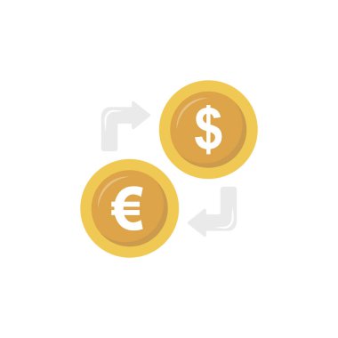 vektör düz renk simgesini transfer et 