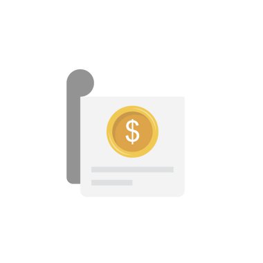 fatura vektörü düz renk simgesi 