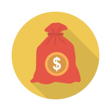 torba vektörü düz renk simgesi 