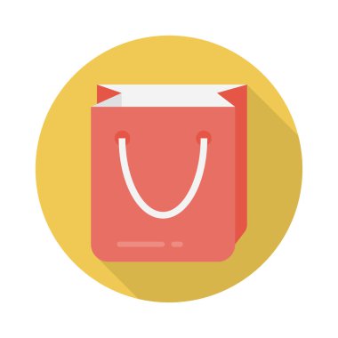 alışveriş vektörü düz renk simgesi 