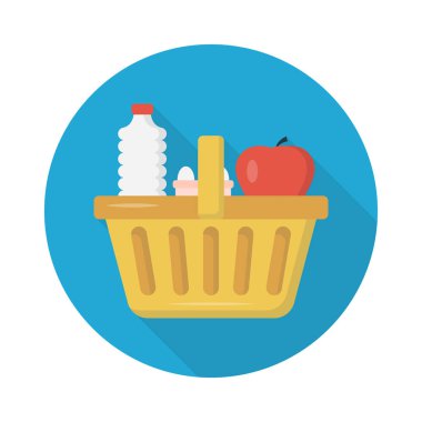 meyve vektörü düz renk simgesi