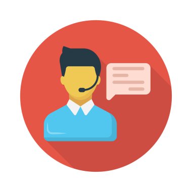 servis vektörü düz renk simgesi