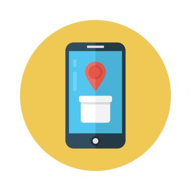 çevrimiçi vektör düz renk simgesi