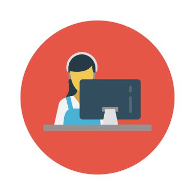 muhasebe vektörü düz renk simgesi