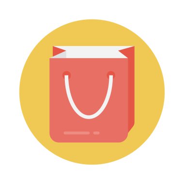 alışveriş vektörü düz renk simgesi