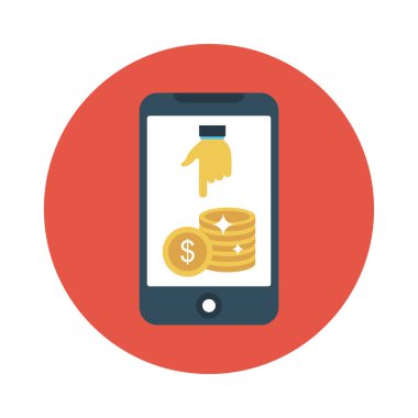 çevrimiçi vektör düz renk simgesi