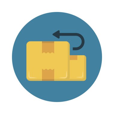 kutu vektörü düz renk simgesi