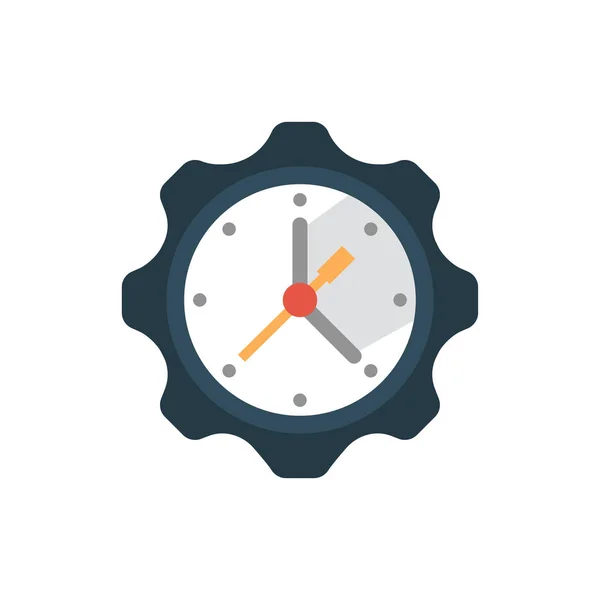 Temps Vecteur Plat Icône — Image vectorielle