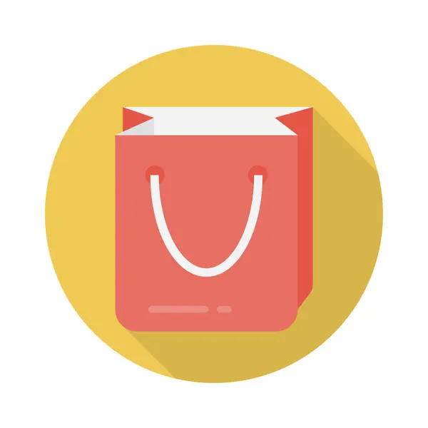 Vector Compras Icono Color Plano — Vector de stock