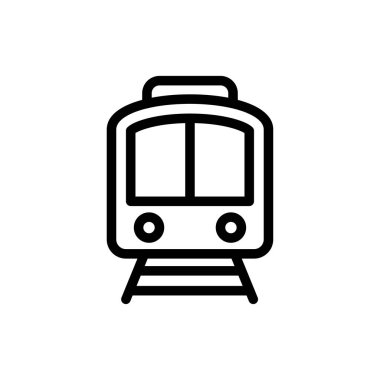 rail vector thin line icon