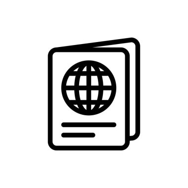 seyahat vektörü ince çizgi simgesi