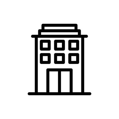 Otel vektör ince çizgi simgesi