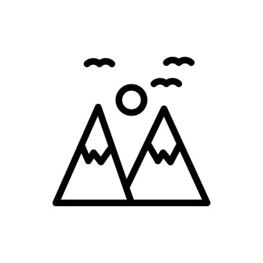 Güneş vektörü ince çizgi simgesi