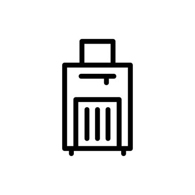 bagaj vektörü ince çizgi simgesi