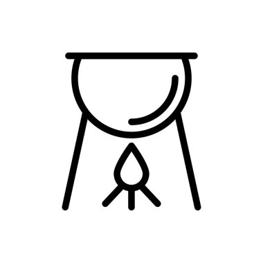 Yakıcı vektör ince çizgi simgesi