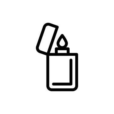 ateş vektörü ince çizgi simgesi