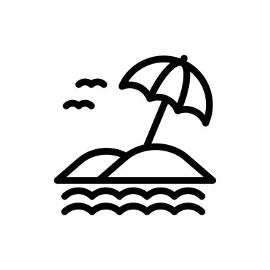 şemsiye vektörü ince çizgi simgesi