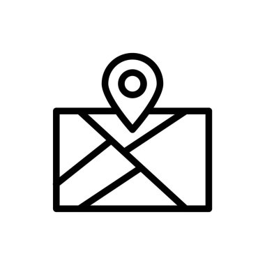 konum vektörü ince çizgi simgesi