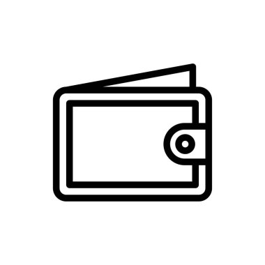 cüzdan vektör ince çizgi simgesi