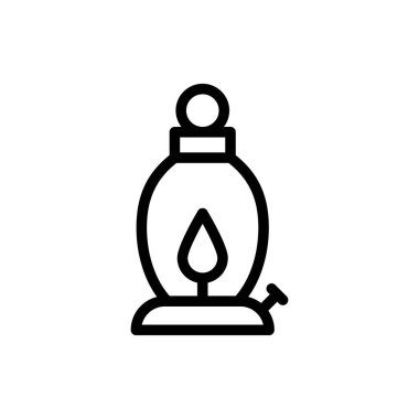 fire lamp vector thin line icon