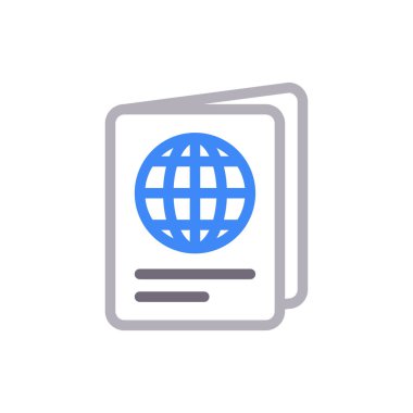 seyahat vektörü renk çizgisi simgesi