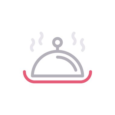 yiyecek vektörü renk çizgisi simgesi