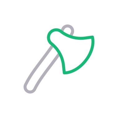 hatchet vector color line icon
