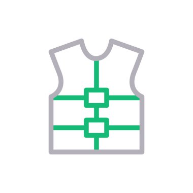 güvenli vektör renk çizgisi simgesi