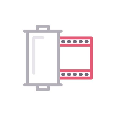 Film şeridi vektör renk çizgisi simgesi