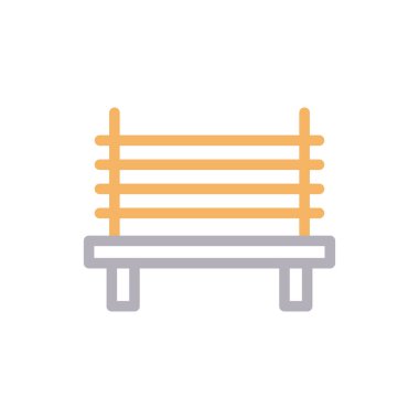 park vektörü renk çizgisi simgesi