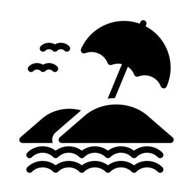 umbrella vetor glyph flat icon