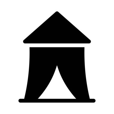 tent vetor glyph flat icon