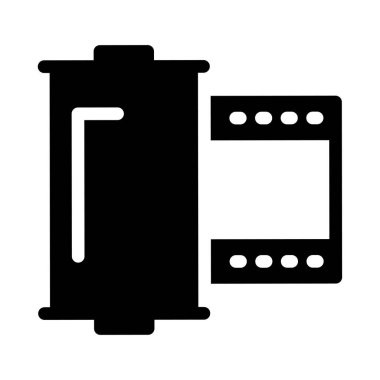 filmstrip vetor glyph flat icon